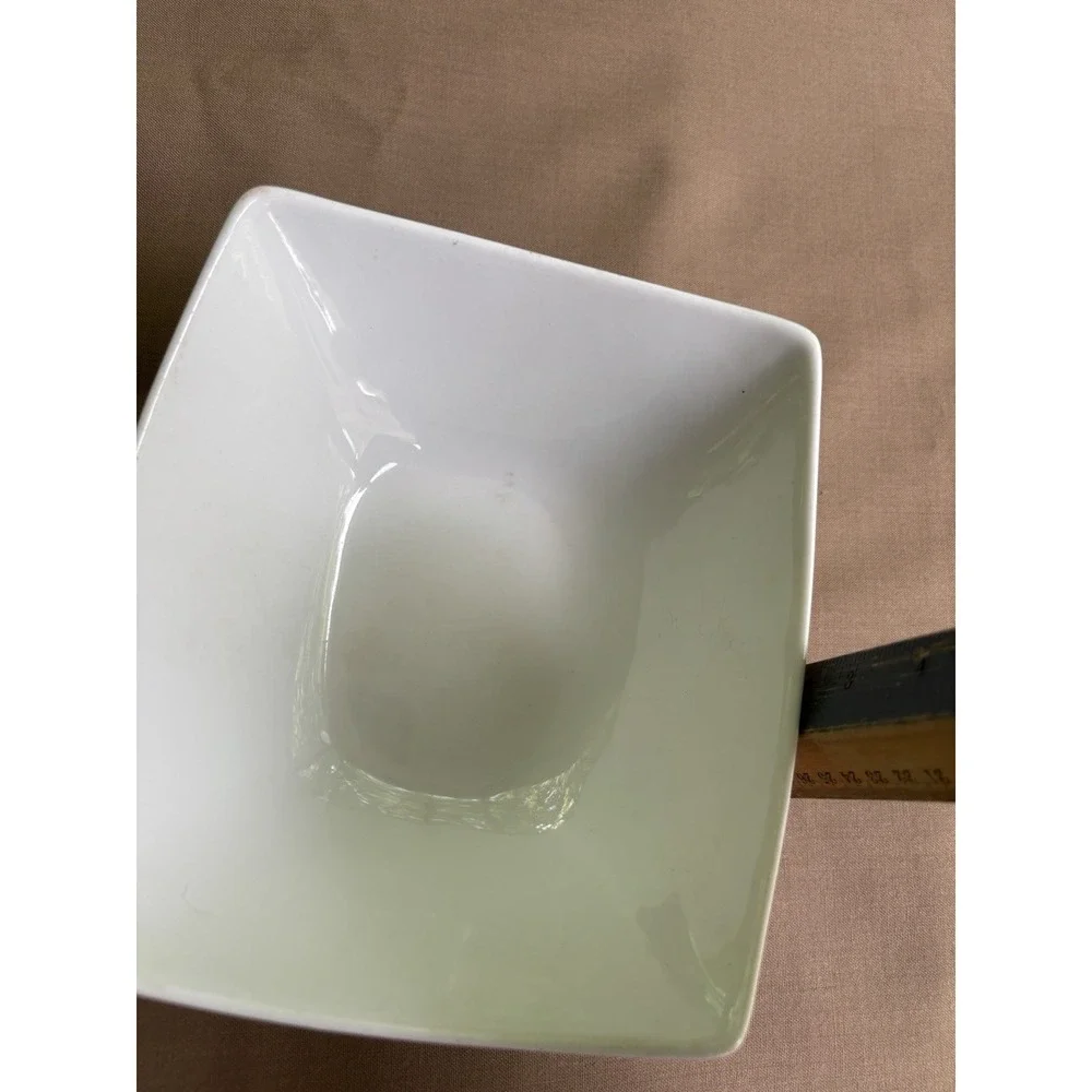 Fitz & Floyd Everyday White Porcelain Rectangular Vegetable Serving Bowl 7